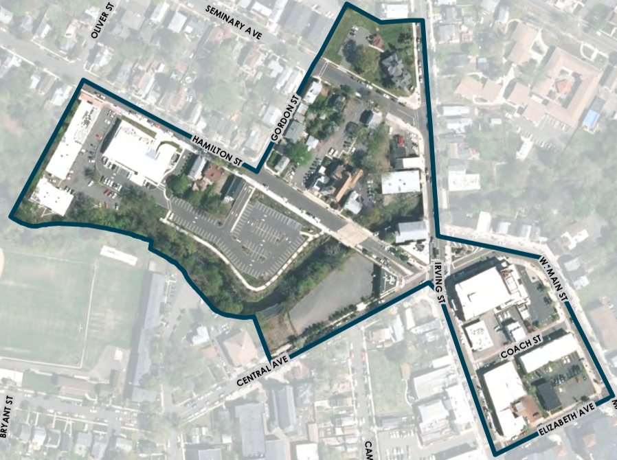 Arts District Redevelopment Plan map Rahway Rising