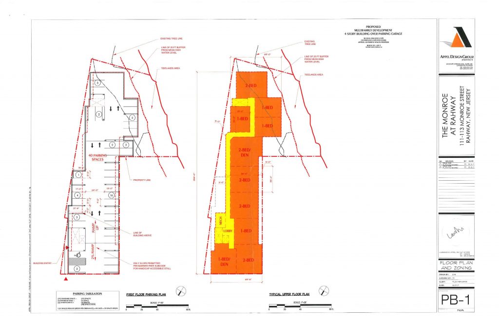 The Monroe.floor plan and zoningpage001 Rahway Rising
