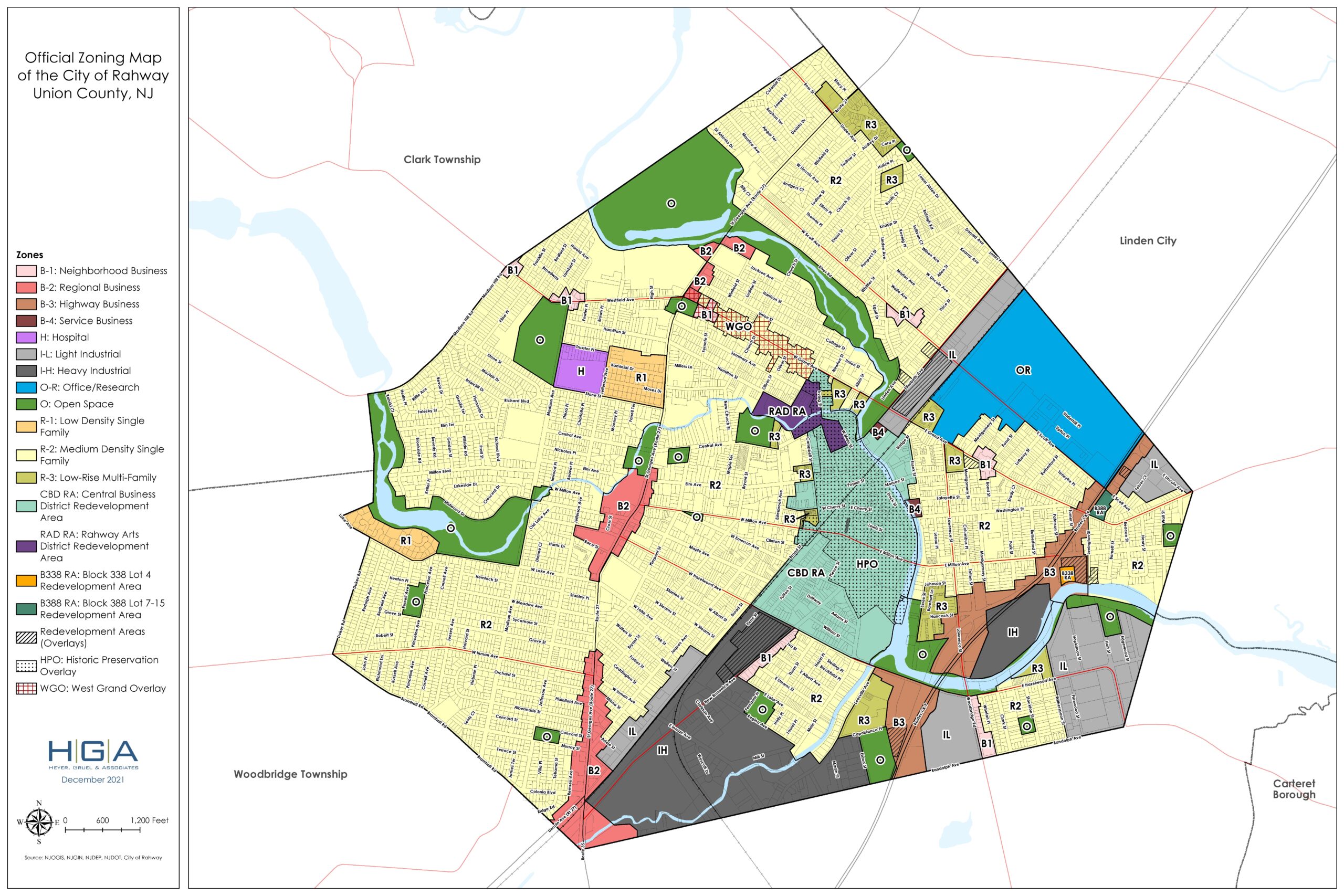 Rahway zoning map.2022 Rahway Rising