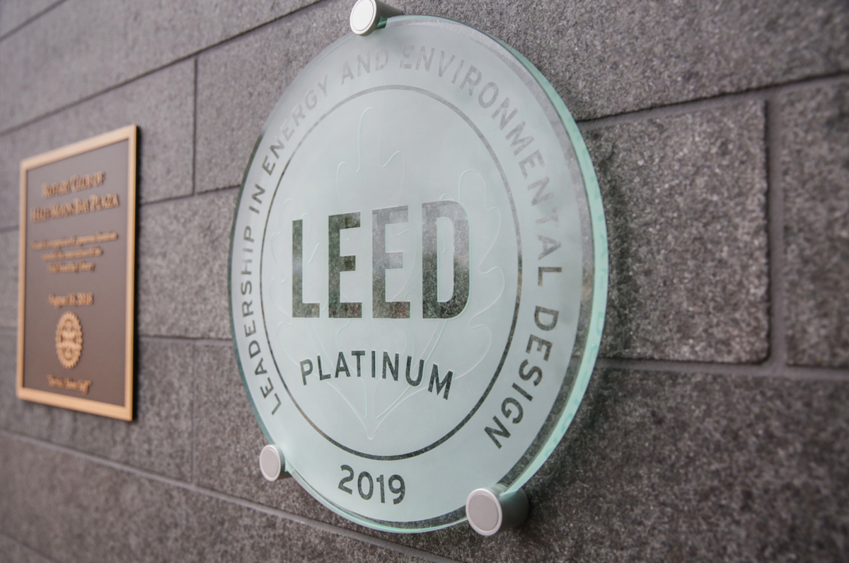LEED platinum plaque Rahway Rising